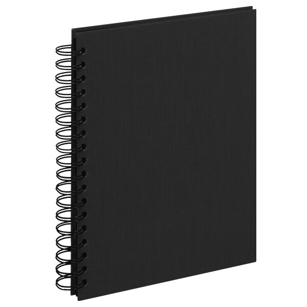 Spiralalbum Buchleinen Schwarz 25 x 19, 25 s.B.