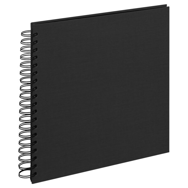Spiralalbum Buchleinen Schwarz 26 x 26, 25 s.B.