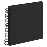 Spiralalbum Strukturpapier Schwarz 19 x 19, 25 s.B.