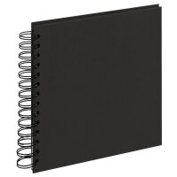Spiralalbum Strukturpapier Schwarz 19 x 19, 25 c.B.
