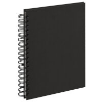 Spiralalbum Strukturpapier Schwarz 25 x 19, 20 c.B.