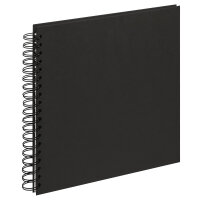 Spiralalbum Strukturpapier Schwarz 26 x 26, 20 c.B.
