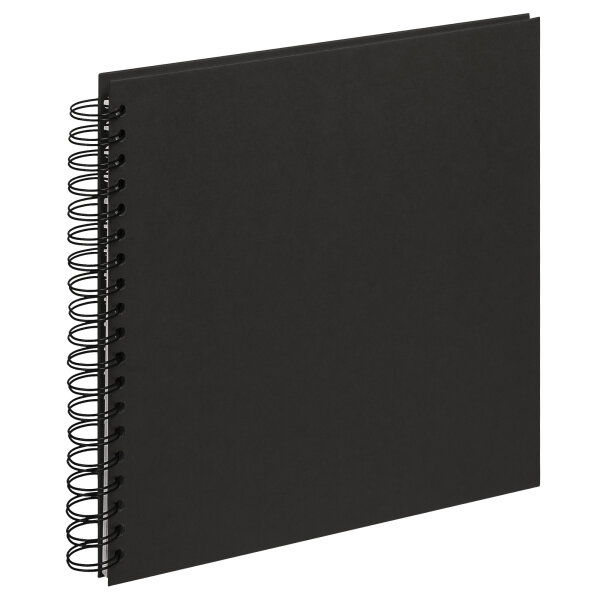 Spiralalbum Strukturpapier Schwarz 26 x 26, 25 c.B.