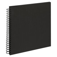 Spiralalbum Strukturpapier Schwarz 30 x 30, 25 s.B.