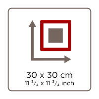 Stockholm 3D Holzrahmen 30x30 SCHWARZ mit Doppelpassepartout