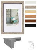 Stockholm 3D Holzr. 40x50 WEISS mit Kunstglas