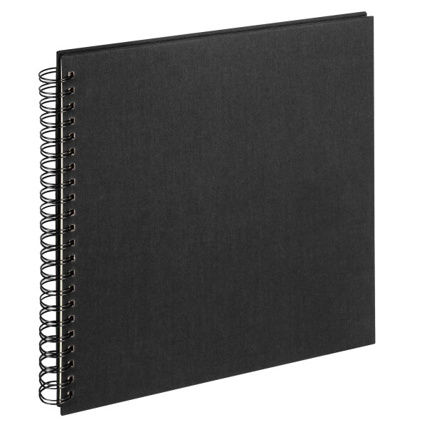 Spiralalbum Cloth schwarz, 30X30 cm